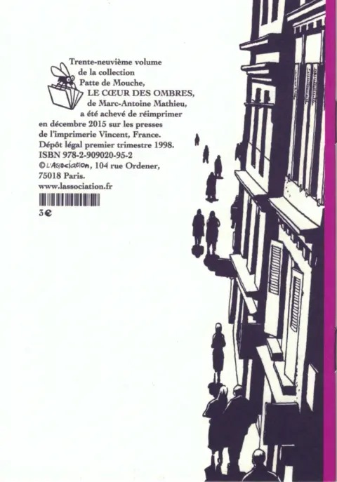 Verso de l'album Le Cœur des ombres