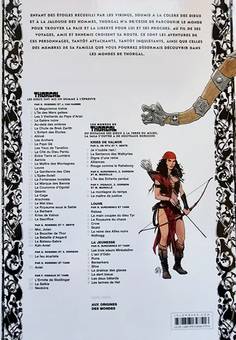 Verso de l'album Les mondes de Thorgal - Kriss de Valnor Tome 1 Je n'oublie rien !