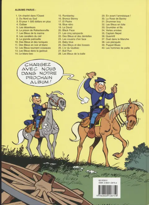 Verso de l'album Les Tuniques Bleues Tome 18 Blue Retro