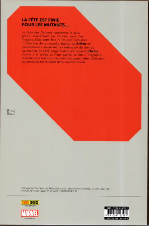 Verso de l'album Fall of X Volume 01