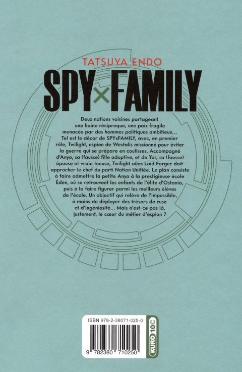 Verso de l'album Spy x Family 2
