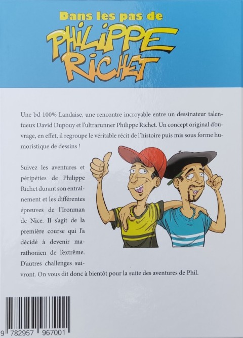 Verso de l'album Dans les pas de Philippe Richet Tome Étape 1 Ironman de Nice