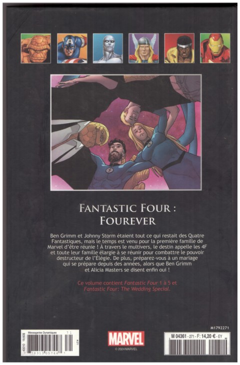 Verso de l'album Marvel Comics - La collection de référence Tome 281 Fantastic Four - Fourever