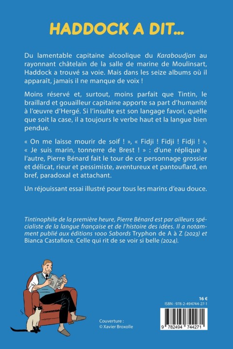 Verso de l'album Haddock a dit...