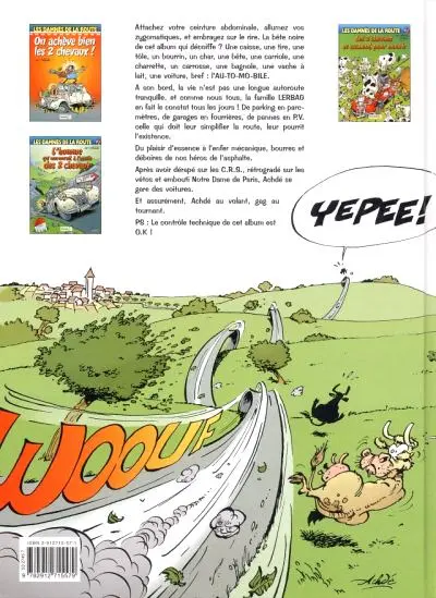 Verso de l'album Les damnés de la route Tome 3 Les 2 chevaux se cachent pour mourir