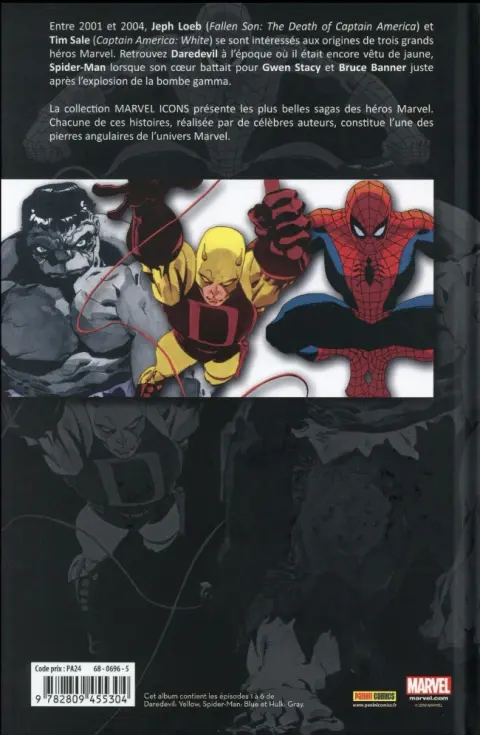 Verso de l'album Daredevil - Spider-Man - Hulk