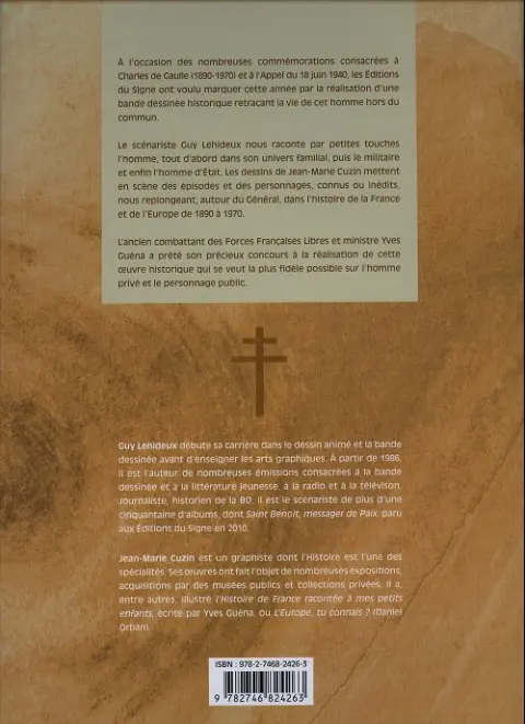 Verso de l'album De Gaulle Un destin pour la france