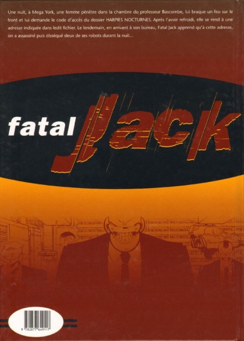 Verso de l'album Fatal Jack Tome 3 Rosebud