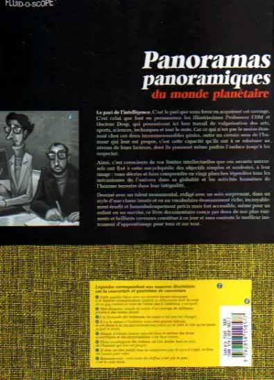 Verso de l'album Fluidoscope Panoramas panoramiques du monde planétaire