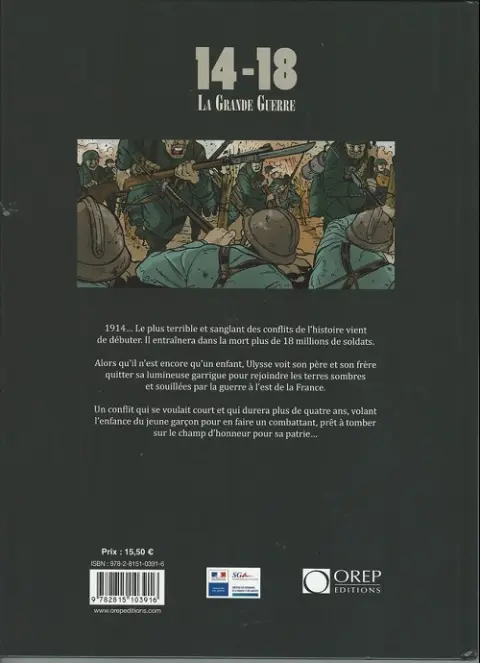Verso de l'album 14-18 La Grande Guerre