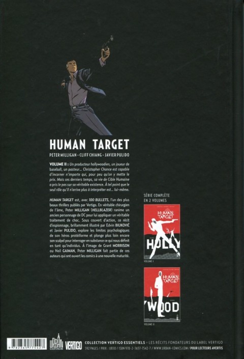 Verso de l'album Human Target Tome 2