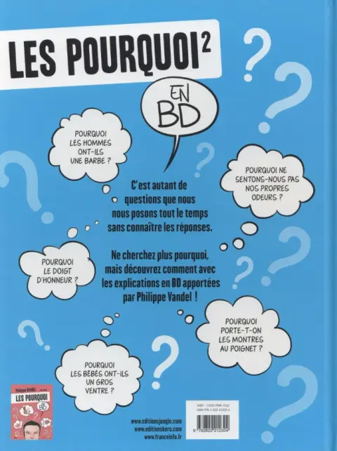 Verso de l'album Les Pourquoi en BD Tome 2