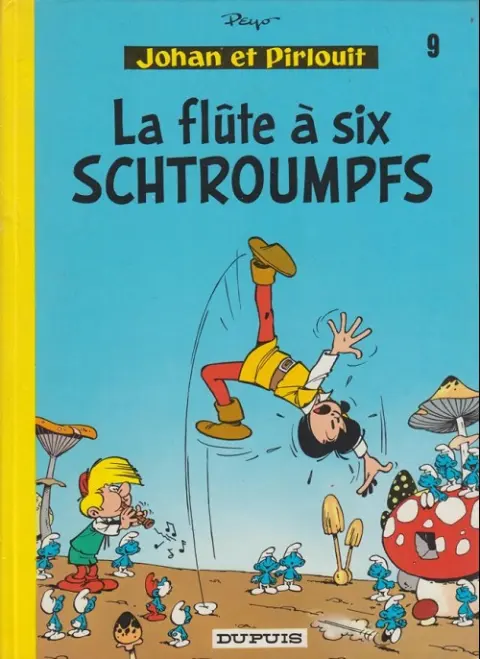 Couverture de l'album Johan et Pirlouit Tome 9 La flûte à six schtroumpfs