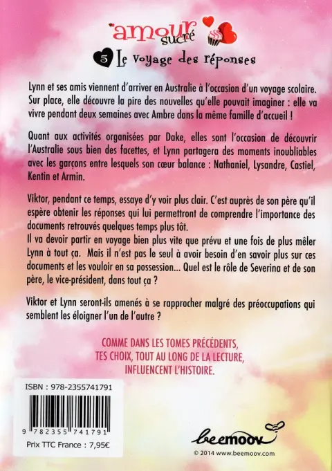 Verso de l'album Amour sucré Tome 5 Le voyage des réponses