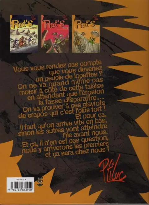 Verso de l'album Rat's Tome 3 Attention à la marche !