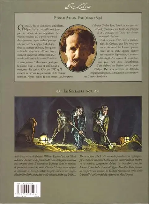 Verso de l'album Le Scarabée d'or