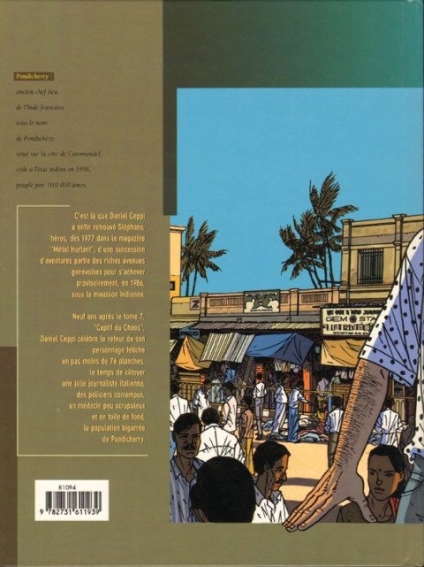 Verso de l'album Stéphane Clément Tome 8 Pondicherry, filiation fatale