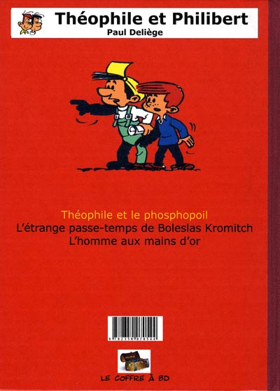 Verso de l'album Théophile et Philibert Tome 1 Théophile et le phosphopoil