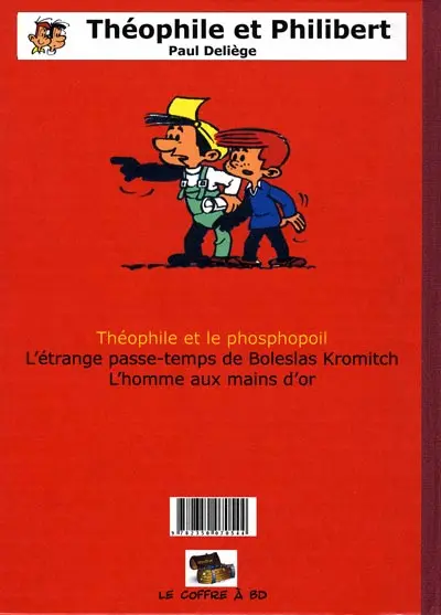 Verso de l'album Théophile et Philibert Tome 1 Théophile et le phosphopoil