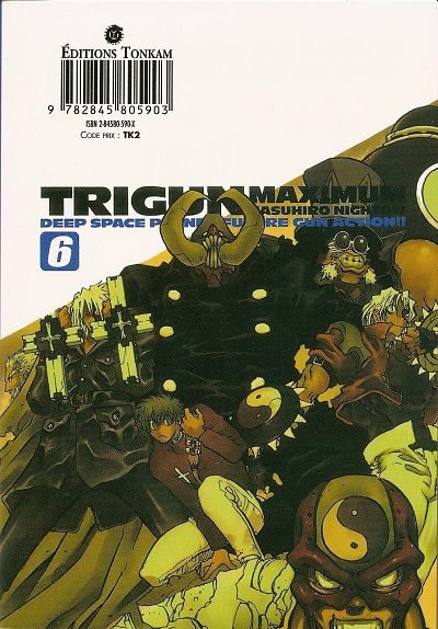 Verso de l'album Trigun maximum 6 The Gunslinger