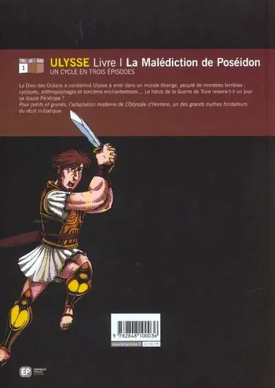 Verso de l'album Ulysse Tome 1 La malédiction de Poséidon