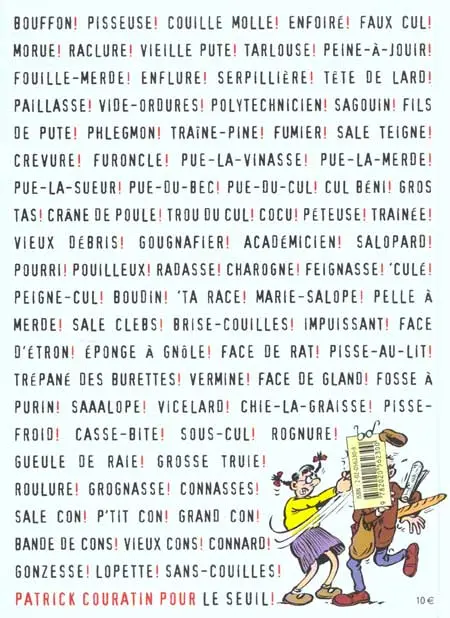 Verso de l'album Un enfoiré et quelques connards
