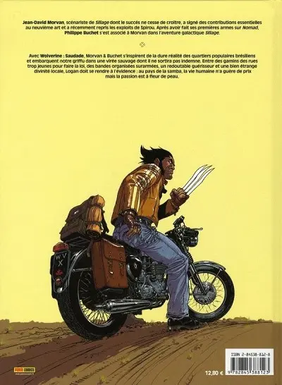 Verso de l'album Wolverine : Saudade