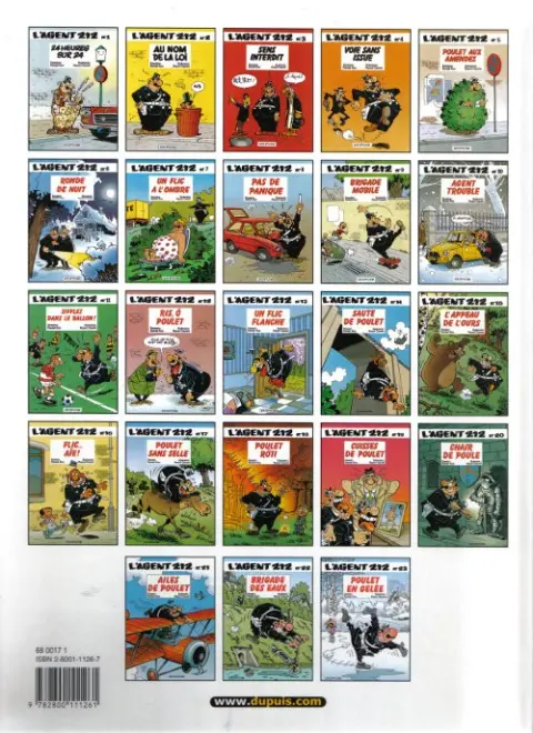 Verso de l'album L'Agent 212 Tome 5 Poulet aux amendes