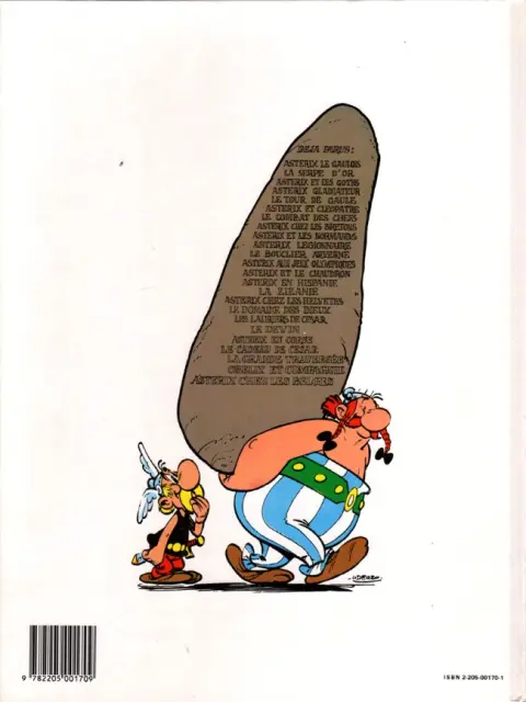 Verso de l'album Astérix Tome 7 Le combat des chefs