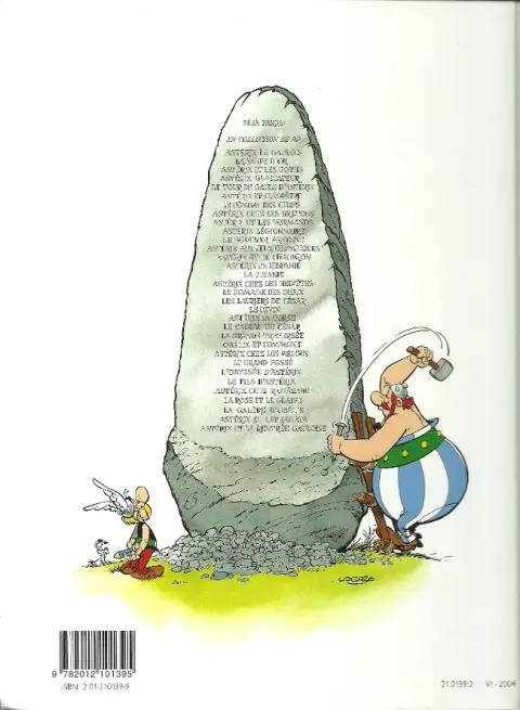 Verso de l'album Astérix Tome 7 Le combat des chefs