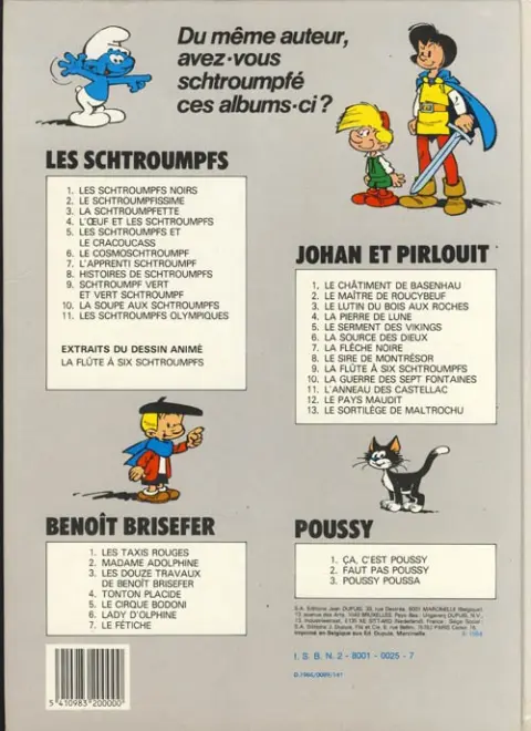 Verso de l'album Benoît Brisefer Tome 1 Les taxis rouges