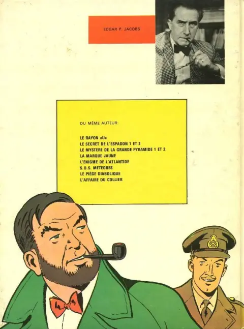 Verso de l'album Blake et Mortimer Tome 5 La Marque Jaune
