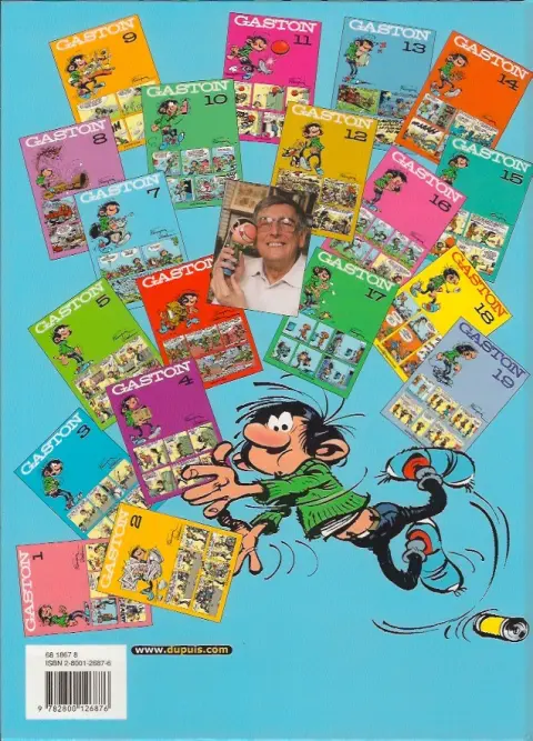 Verso de l'album Gaston Tome 7 Édition spéciale 40e anniversaire
