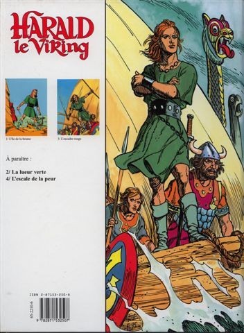 Verso de l'album Harald le Viking Tome 1 L'île de la brume