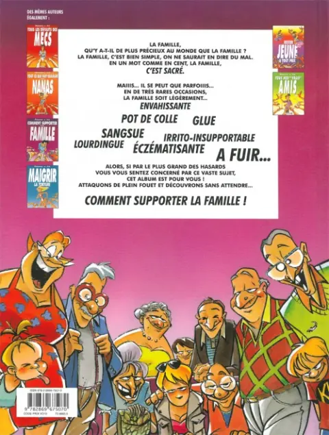 Verso de l'album Jim et ses copains Tome 4 Comment supporter la famille