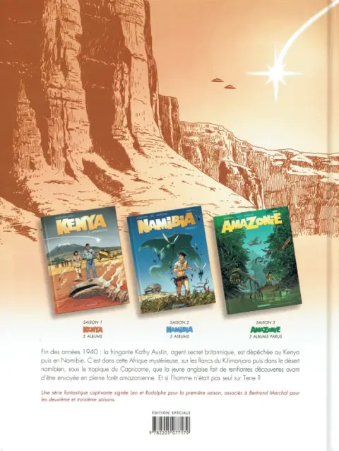 Verso de l'album Kenya Tome 1 Apparitions