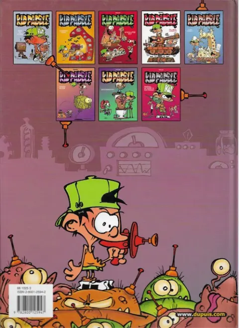 Verso de l'album Kid Paddle Tome 4 Full métal casquette