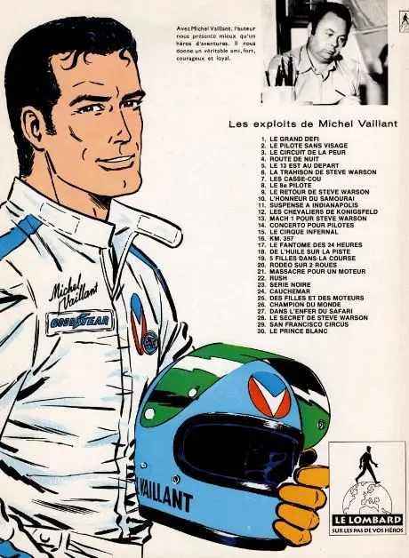 Verso de l'album Michel Vaillant Tome 8 Le 8e pilote