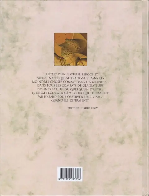 Verso de l'album Murena Tome 1 La pourpre et l'or