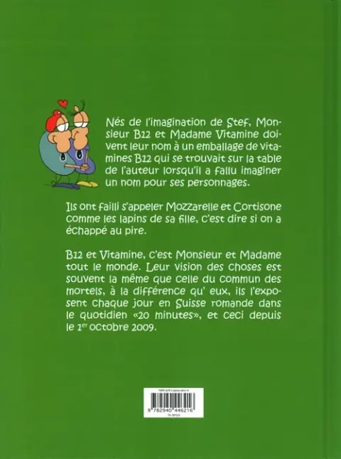 Verso de l'album B12 et Vitamine 1