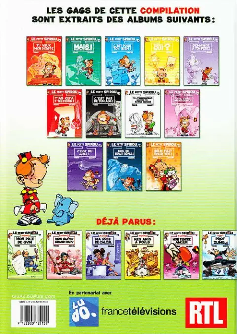 Verso de l'album Le Petit Spirou présente... Tome 1 Mon prof de gym