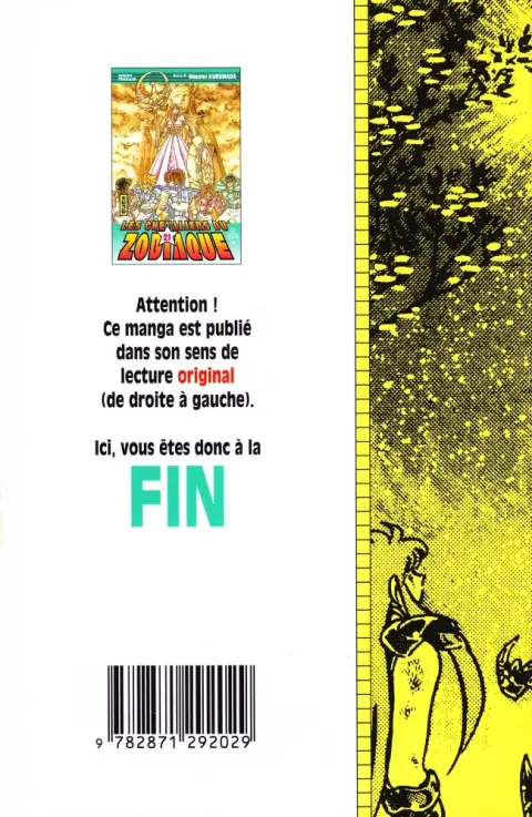 Verso de l'album Saint Seiya - Les Chevaliers du Zodiaque 21 Sous les arbres de Twin Sal...