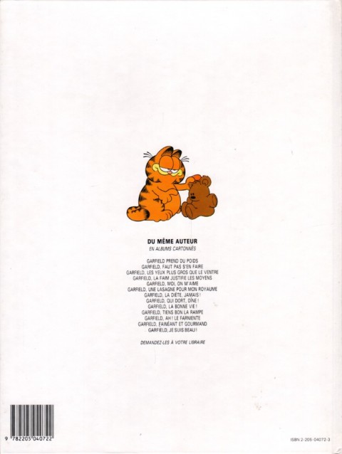 Verso de l'album Garfield Tome 13 Je suis beau !