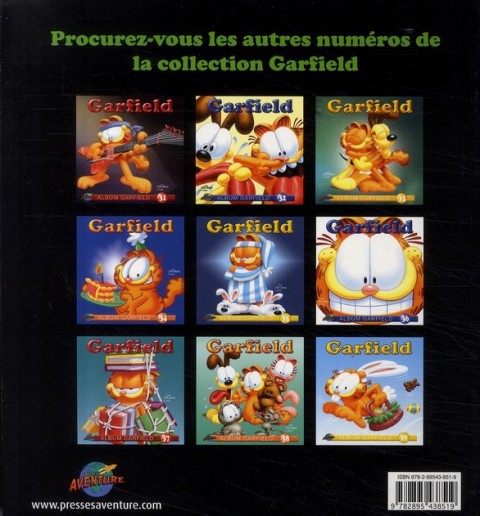 Verso de l'album Garfield #40