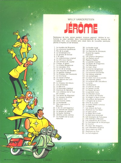 Verso de l'album Jérôme Tome 85 Le fort englouti