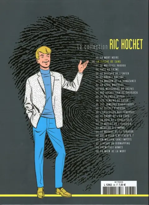 Verso de l'album Ric Hochet La collection Tome 36 La flèche de sang