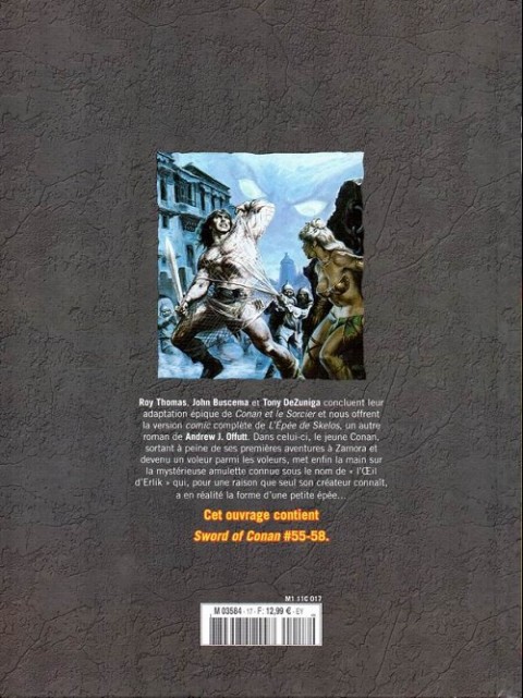 Verso de l'album The Savage Sword of Conan - La Collection Tome 17 L'epée de Skelos