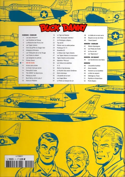 Verso de l'album Buck Danny Tome 11 Ciel de Corée