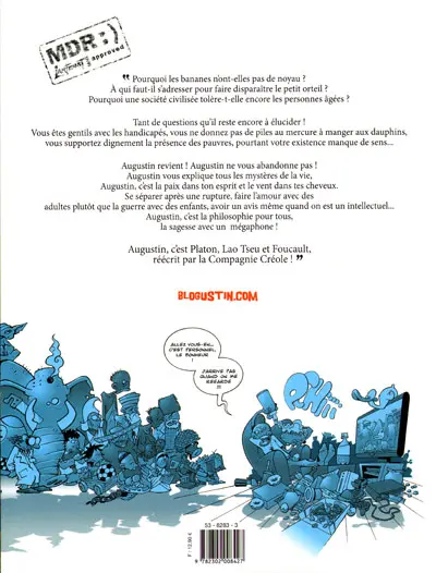 Verso de l'album Le Blogustin de Augustin Tome 2 Ceci n'est toujours pas un ouvrage pour la jeunesse