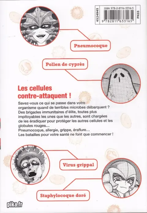 Verso de l'album Les Brigades immunitaires 1